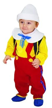 Dodici Costume Grillo Costume Pinocchio Vestito Pinocchio Abito di Carnevale 0-18 mesi (Pinocchio, 13/18 mesi)