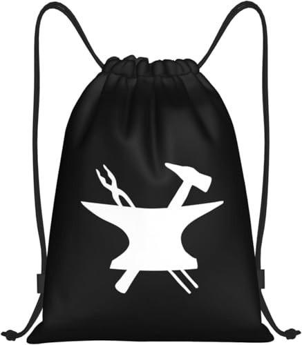 Logo Du Marteau De Forgeron Homme Femme Sac À Cordon Grand Sac À Dos À Cordon Léger Gym Sack Pour Yoga Gymnastique Piscine