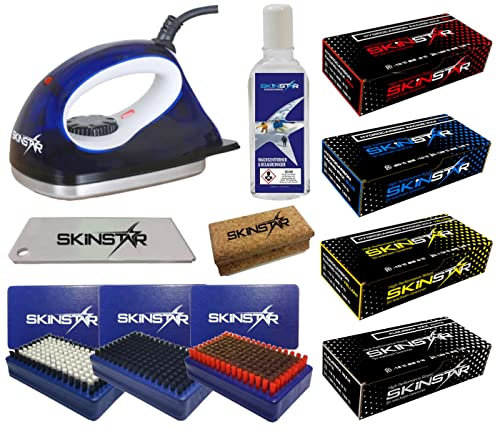 SkinStar Starter Set, Wachseisen Bürste Hydrocarbonwachs Abziehklinge 11-teilig