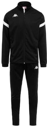 Kappa Dalcito Tuta da ginnastica, Nero / Bianco, 12 anni Unisex - Bambini e ragazzi
