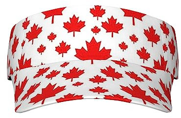 Melbrakin Niedliche Hüte mit Kanada-Flagge, Damen und Herren, Sonnenblende, Sonnenblende mit kanadischer Flagge, verstaubare Sommer-Strandsport-Hüte