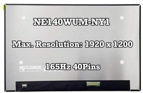 toplcdled 99% sRGB NE140WUM-NY1 1920X1200 40pins 14.0 inch Laptop LCD LED Screen Panel Replacement 165Hz