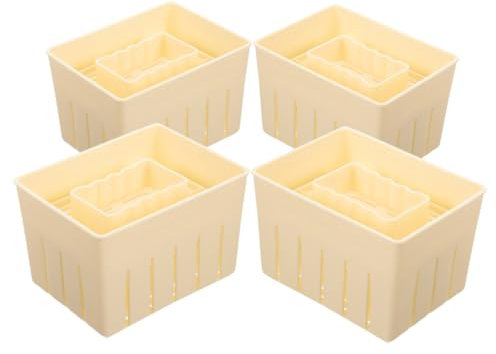 CRAFTHROU 4 Stück Käsepressplatte Käsepresse Für Zuhause Käseherstellung Lieferungen Für Den Haushalt Tofu Form Tofu Presse Tofu Presse Butterpresse Käsepresse Werkzeug