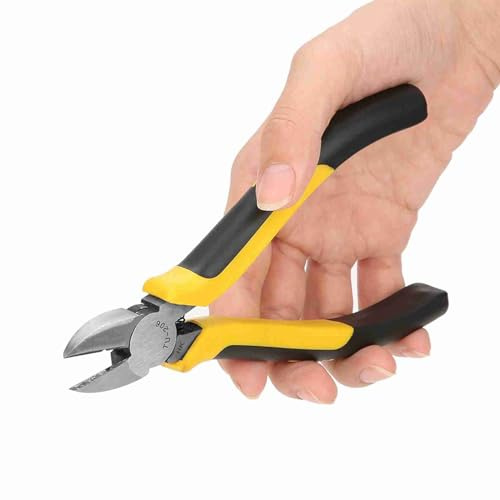 Seitenschneider aus Hochwertigem Stahl, Stabile Klinge, Kleiner Körper, Geeignet für Verschiedene Kabel, Bequemer Griff mit Geringer Ermüdung, Seitenschneider für Kabel, (TU-206)