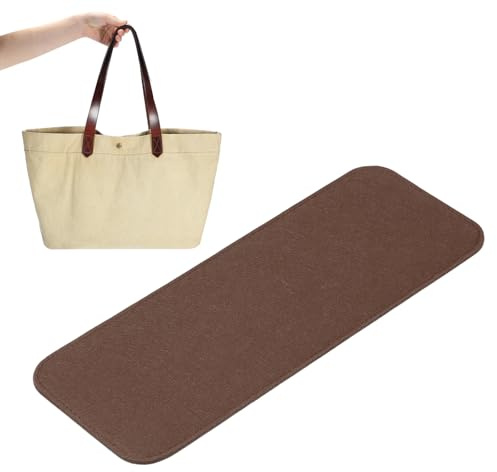PATIKIL Moldeador de base de fieltro de 14 x 5 pulgadas, almohadilla moldeadora de fondo de bolsa, inserto de esquina de arco para bolsos, bolso cruzado, mochila, marrón
