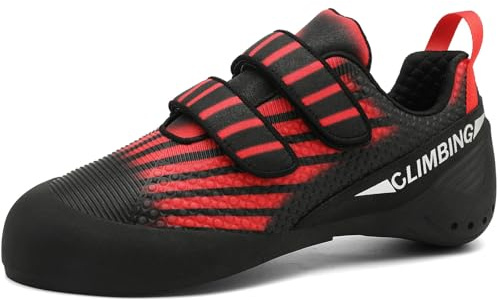 PENXZT Zapatos de Escalada en Roca para Hombre, Zapatillas Boulder, Ligeras, Transpirables, Profesionales para Escalada Intermedia en Interiores y Exteriores,B,43 EU