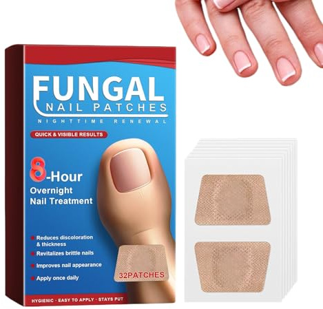 Patchs Ongulaires Antifongiques 32 Unités,Pansements Antimycosiques,Traitement Intensive Pour Mycose Et Ongles Abîmés,Patches De Réparation Rapide Des Ongles Décolorés Ou Endommagés