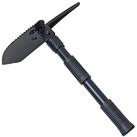 Multi-Functional Black Tactical Folding Military Shovel with Case