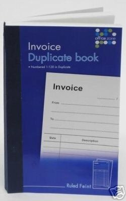 2 X Invoice Duplicate Book Ruled Feint 1-80 Invoices in Duplicate