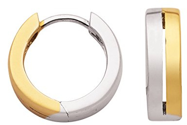 Creolen bicolor teilvergoldet aus 925 Sterling Silber