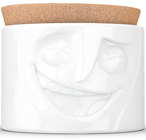 FIFTYEIGHT PRODUCTS / Tassen / Vorratsdose „Heiter (Porzellan, 900 ml, weiß, Made in Germany)