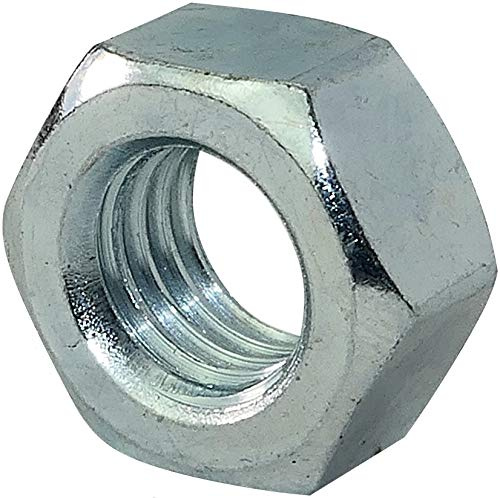 AERZETIX - Uppsättning av 10 - Hexmuttrar - steg/vänster tråd - omvänd medursriktning - galvaniserat stål 8.8 - M12 metrisk hona tråd - DIY - DIN 934 - Silver - C45732