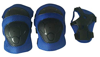 Elinrat Cycling Knee Pads - Pack of 6 Knee Elbow Wrist Guards Racing Protective Equipment - Children's Sports Protective Equipment, Mountain Dirt Knee Pads for Skateboard, Skating