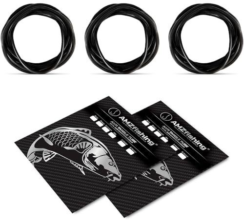 NEU AMZfishing® 3m oder 6m Anti Tangle Tube | Karpfenzubehör | Karpfen Zubehör | Karpfenangeln | Friedfischangeln | Angeln Schlauch | Angelzubehör (Schwarz, 3 Meter)
