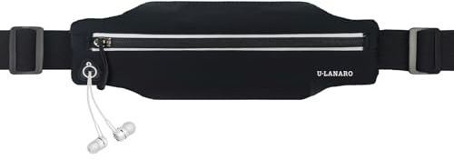 Slim Running Belt Fanny Pack for Men Women, Running Phone Holder Runners Pouch Waist Pack for Workout, Money Belt, Running Gear Accessories [Fits ALL Phones]