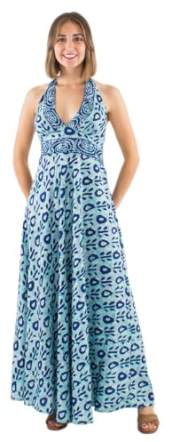 Coline - Robe Longue bohème Dos Nu imprimé Ethnique
