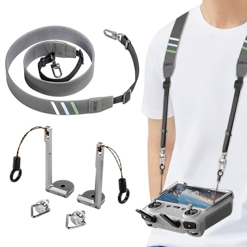 Rem för DJI RC/RC 2 halsomkrets, Afenau 3-i-1 tillbehör för drönare, halsomkremskontroll, bärrem för DJI Mini 4 Pro/Mini 3 Pro/Mavic 3/Air 3