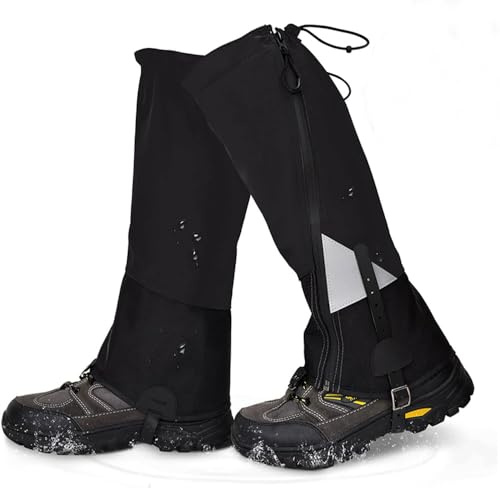 doorslay Outdoor Gaiters, Gaiters for Women Men, Waterproof Gaiters,Hiking Gaiters, Anti-Tear Nylon Material, for Mountain Snow, Hiking, Skiing, Walking, Climbing, Hunting