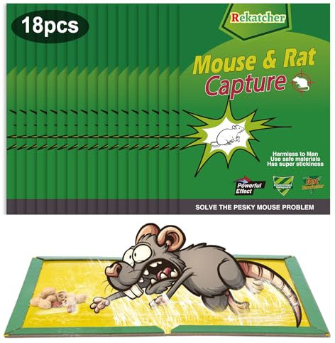 18 Pièces Piege a Souris Efficace Colle Souris, Piege Attrape Souris Anti Souris Efficace Piège à Souris Anti Rongeur Plaque Collante Souris Produit Anti Rat, Piege a Rat
