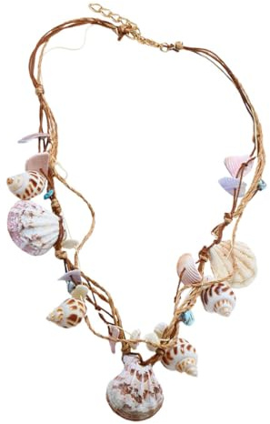 CALLARON collana conchiglia collana medaglione uomini catena di colier donna perla necklace s ciondolo conchiglia stile estate conchiglia