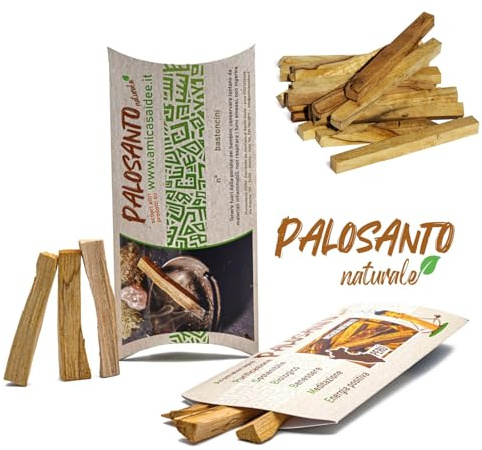 Palo Santo Bastoncini Naturali - Incenso Qualità Premium di Palo Santo. 9 Legnetti per Purificazione e Meditazione, Aromaterapia Sostenibile, Incensi Naturali dal Perù