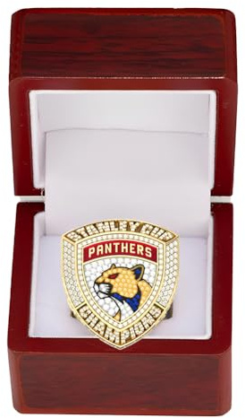 WZZXJQNRHF Replica Dell'Anello Dei Campioni Di Hockey 2024 - Disco da Collezione Dei Florida Panthers - il Regalogliore per Uomini, Papà, Ex Studenti, Tifosi