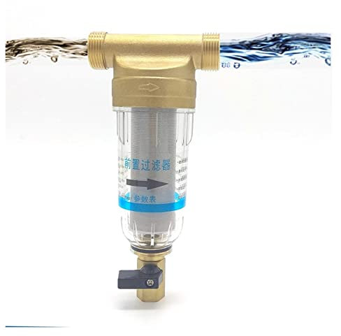 Préfiltre à eau du robinet en cuivre à haute efficacité for toute la maison, filtre central à grand débit 3T, lavage à contre-courant, en laiton Réduire le mauvais goût(1 inch)