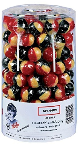 1 boîte de 100 sucettes en Allemagne Framboise Lolly a 17 g de boule