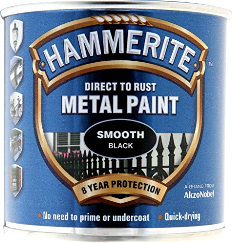 Hammerite Metal Paint Smooth 250ml Black (313933)