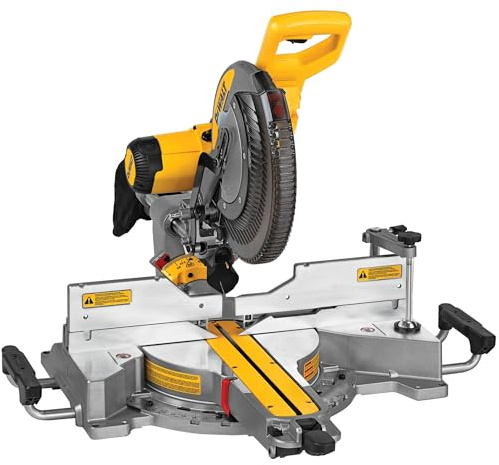 DEWALT Miter Saw, 12 Inch Double Bevel Sliding Compound Miter Saw, Includes Blade Wrench and Clamp, Increased Crosscut Capacity, Powerful 3800 RPM Motor 15 Amp (DWS779)