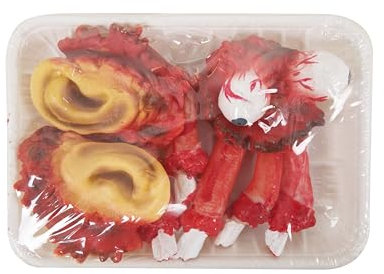 P'TIT CLOWN - 28171 - Barquette d'Organes Sanglants en Plastique - Accessoires de Décoration Halloween Effrayants pour Créer une Ambiance Terrifiante