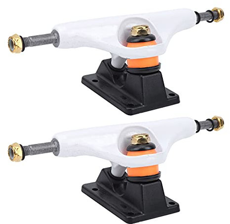 2PCS Skateboard Trucks, Aluminium Skateboard Halterung Robuste leichte Tensor Trucks Skateboards(Weiß) Elektro-Roller