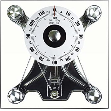 Analoge Personenwaage, klassisches Design, maximale Kapazität von 120 kg, leicht zu lesende mechanische Skala, keine Batterie oder Schaltflächen erforderlich/Mechanische Personenwaage ( Color : Square