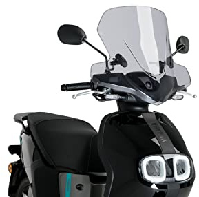 Puig 21398H City Touring Windschutzscheibe für Scooter mit verbessertem Schutz vor Wind und anspruchsvollen urbanen Bedingungen, Getönt