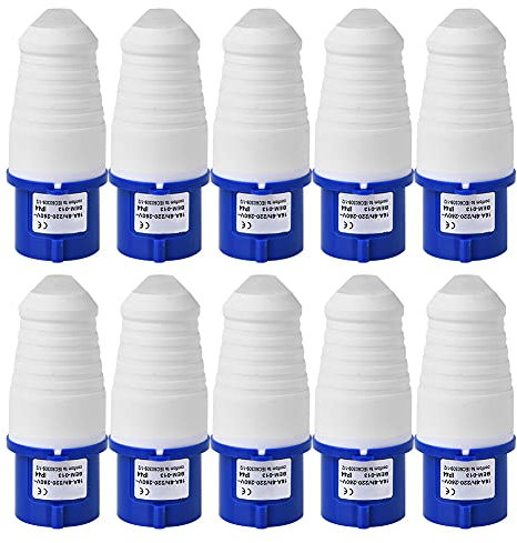 10Pcs Industrial Waterproof Socket, BEM-013 3 Cores IP44 Waterproof Plug, 16a 220-250V Industrial Socket Connector with 5.00mm Large Brass Column