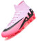 Unitysow Fußballschuhe Herren Outdoor High Top Spike Cleats Fußball Stiefel Professionelle Athletics Trainingsschuhe,T251 Rosa,EU38