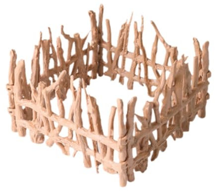 Fenteer 4X Mini-Bauernhaus-Spielzeug, realistische Spielzeug-Zaun-Ornamente, Geschenk, Fechten-Panel-Zubehör, Spielset, Bauernhof, Scheune, Koppel für Jungen