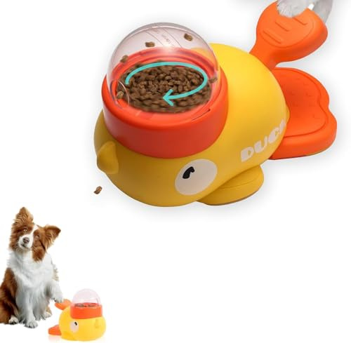 Jouet pour chien en forme de canard pour distributeur de nourriture pour animaux domestiques, chats, chiens, friandises pour enrichir et divertir