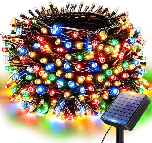 btfarm Solar Lights Outdoor Garden String, 6M/20FT 60 LED Fairy Lights Solar Powered Waterproof, Solar Tree Lights for Terrace Patio Yard Party Christmas Decorations, Multicolor