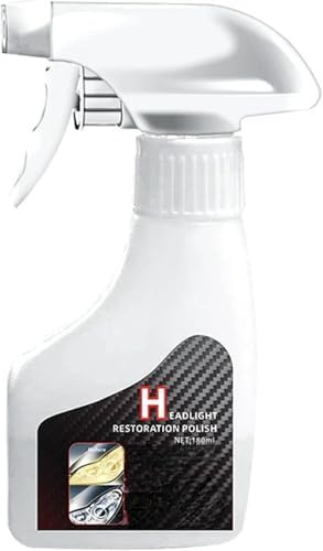 Headlight Restoration Spray, Ceramic Headlight Restoration Kit, Cleaner Restores Clear Car Plastic and Protects, Headlight Restore and Protect for Cars, Trucks, SUVs, Motorcycles (1 Bottle)