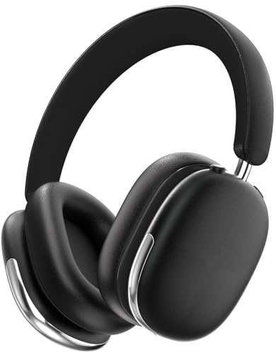 Auriculares Bluetooth con cancelación activa de ruido sobre la oreja, inalámbricos, ANC con micrófono, audio de alta resolución, ligeros, cómodos, para PC, portátil, trabajo, gimnasio, viajes, Android