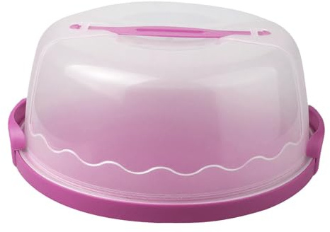 INACMWIH Contenitore rotondo per torte da 25,4 cm, colore viola