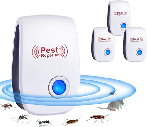 Repellente Ultrasonico Antiroditori insetti, 6 Pack Ultrasuoni Anti Zanzara Ultrasuoni Mouse e Ratti Interni Repellente Elettronica Insetti Anti Topo, Zanzare, Scarafaggi, Ratti, Formiche, Ragni