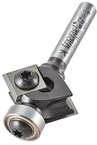 Trend Professional Rota-Tip Guided Bevel Trimmer Router Cutter, 1/4 Inch Shank, 27mm Cut Diameter & 12mm Cut Length, Tungsten Carbide, RT/33X1/4TC