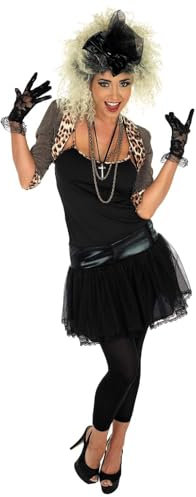 Fun Shack 80er Jahre Outfit Damen, Popstar Kostüm Damen, Kostüm 80er Jahre, Perfekt für Karneval und Mottoparty - M