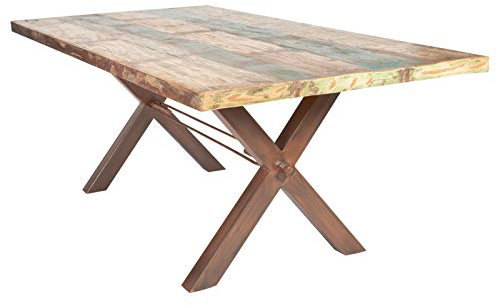Sit Möbel Tischplatte 180x100 cm, Tops & Tables, Altholz Lackiert, bunt,