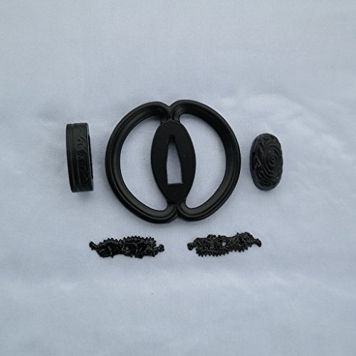 Samurai Sword Koshirae Set，Alloy Tsuba Fuchi Kashira Menuki Katana Fittings