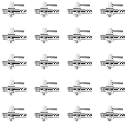 AQUANEAT Aquarium 1 Way Thread Valves, Air Flow Control Valves, Manifolds Distributor for Pumps Fish Room Air Systems,20pcs