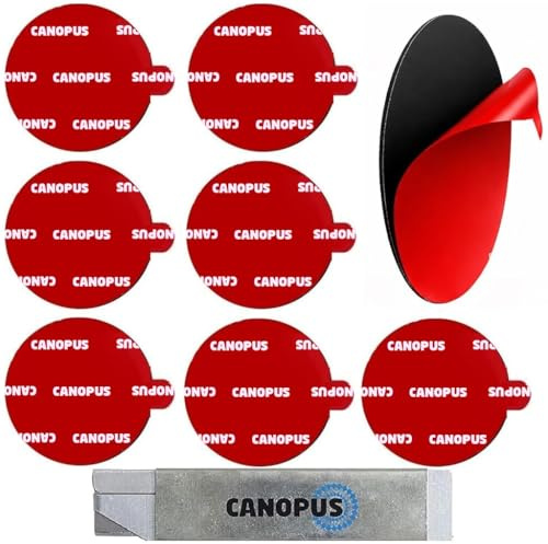 CANOPUS Almohadillas Adhesivas ExtraFuerte, Redondo (38,1mm - Dia) Impermeable Cinta Doble Cara, Pegatina Ideal para uso en Automóvil, Interior y Exterior
