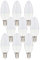 NITYAM Set di 10 Lampadine LED Fiamma 3W E14 Base - 230 lumen - Luce bianca calda 3000K